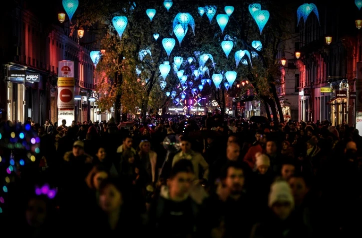La Fête des Lumières dans les rues de Lyon, le 6 décembre 2018