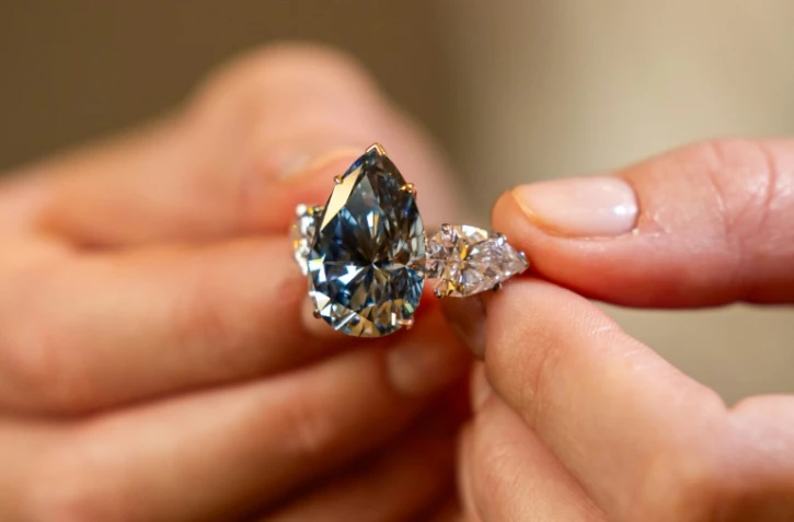 Le diamant Bleu Royal de 17,61 carats, le 2 novembre à Genève