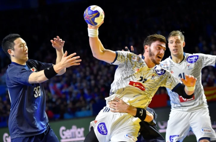 Le Français Ludovic Fabregas face au Japon lors du Mondial, le 13 janvier 2017 à Nantes