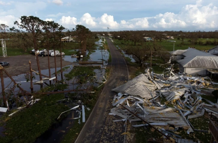 Des maisons détruites après le passage de l'ouragan Ida, le 30 août 2021 près de Montegut, en Louisiane
