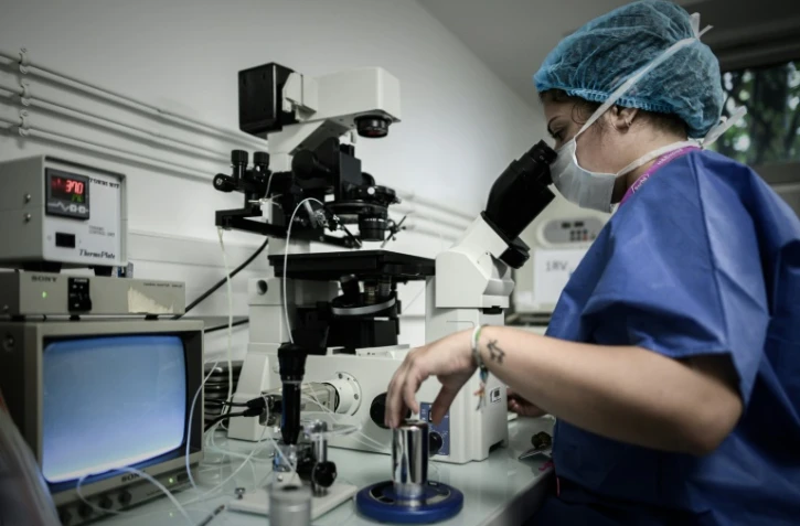 Le laboratoire CECOS, l'unité de procréation médicalement assistée (PMA) de l'Hôpital Tenon (AP-HP), le 24 septembre 2019 à Paris