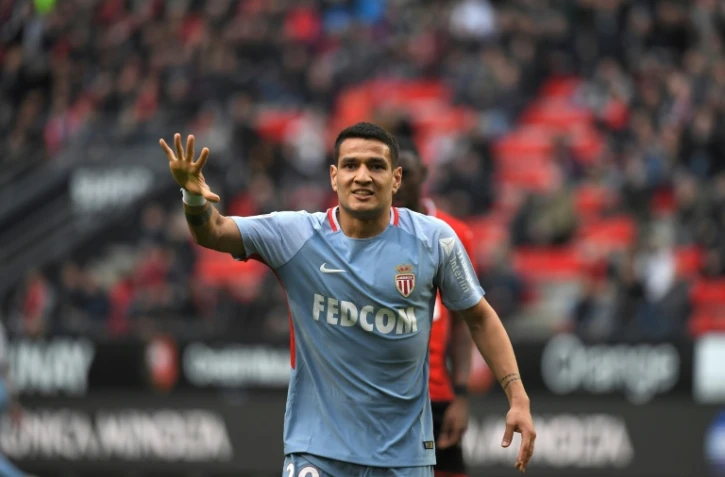 Le milieu de terrain de Monaco Rony Lopes buteur à Rennes le 4 avril 2018