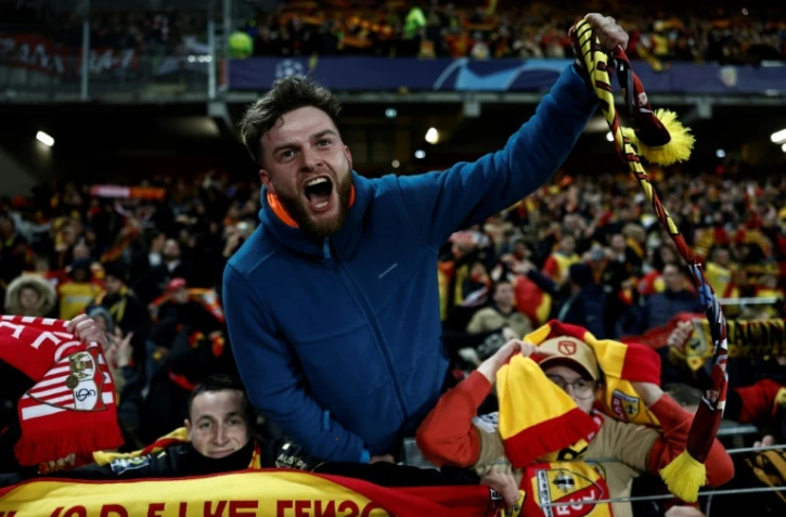 Un supporter de Lens lors du match remporté par son équipe face au Séville FC en Ligue des champions, le 12 décembre 2023 au stade Bollaert