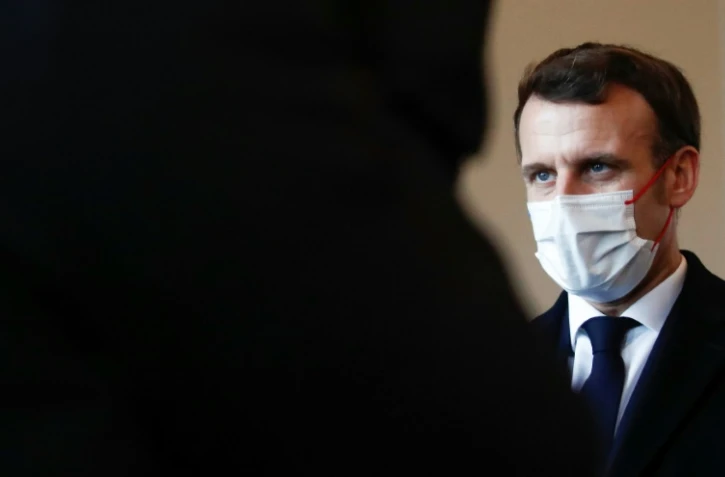 Le président français Emmanuel Macron à Brest le 19 janvier 2021