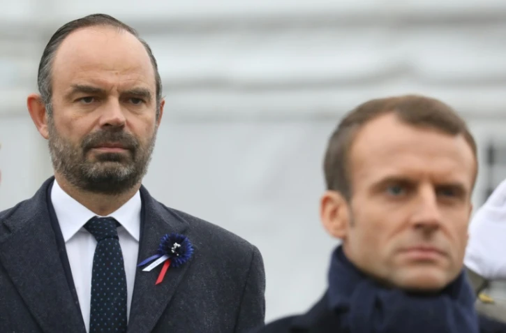 Le Premier ministre Edouard Philippe (à gauche) et le président Emmanuel Macron, le 11 novembre 2018 à Paris