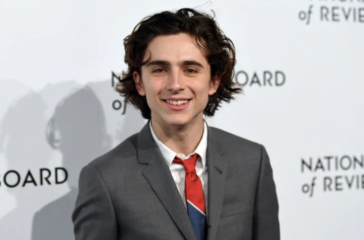L'acteur franco-américain Timothée Chalamet le 9 janvier 2018 à New York