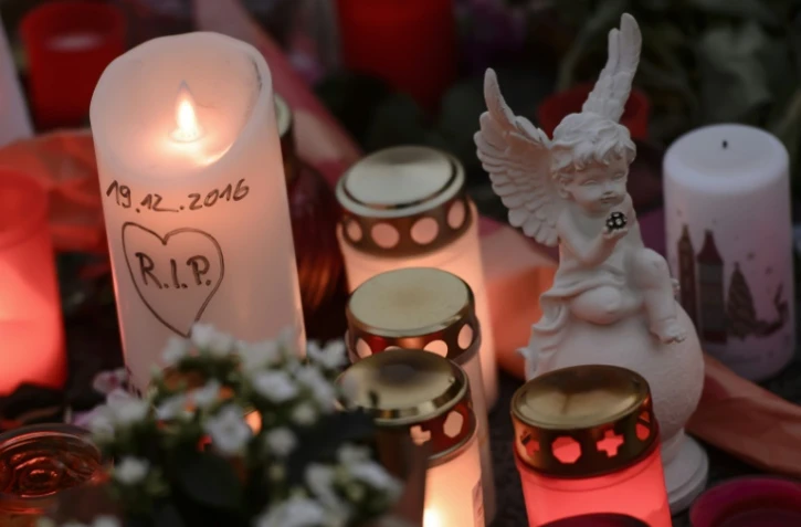 Mémorial en hommage aux victimes sur le site de l'attentat de Berlin, le 21 décembre 2016