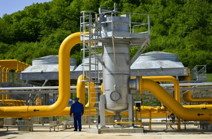 La station de compression de gaz de Bulgartransgaz Ă Ihtiman, en Bulgarie, le 5 mai 2022