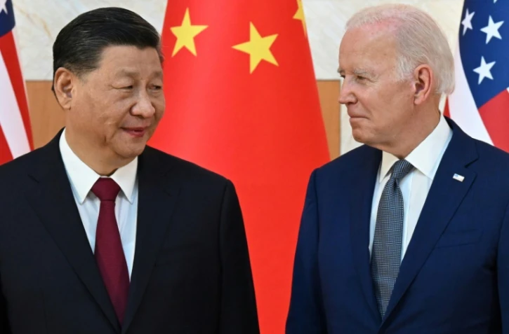 Les présidents chinois Xi Jinping et américain Joe Biden, le 14 novembre 2022 en marge d'un sommet du G20 à Bali, en Indonésie
