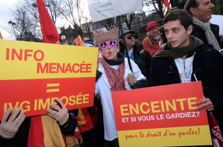 "Marche pour la vie" d'opposants à l'avortement à Paris le 19 janvier 2014
