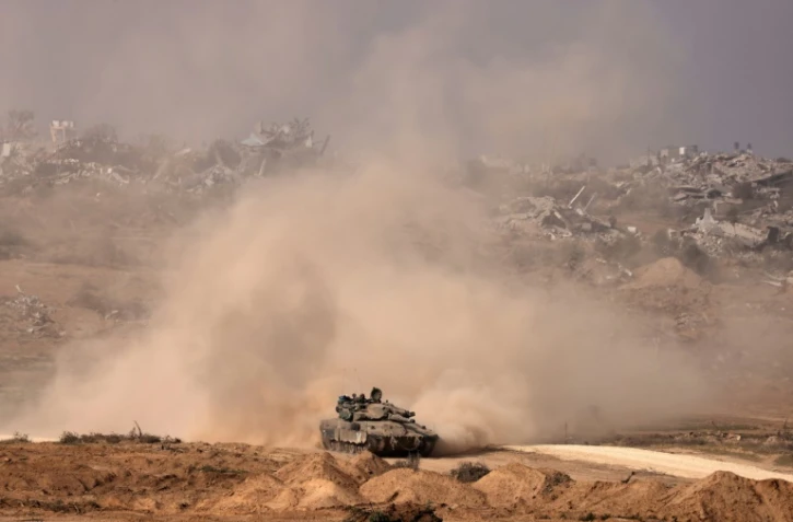 Un char israélien dans le centre de la bande de Gaza, le 9 janvier 2024