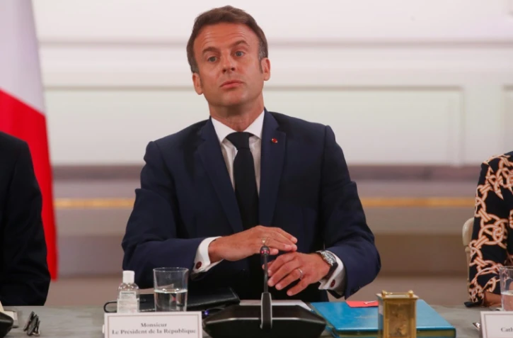 Emmanuel Macron préside le premier Conseil des ministre de son second quinquennat, le 23 mai 2022 à Paris