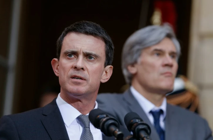 Manuel Valls et Stéphane Le Foll à Matignon le 25 mars 2016 à Paris