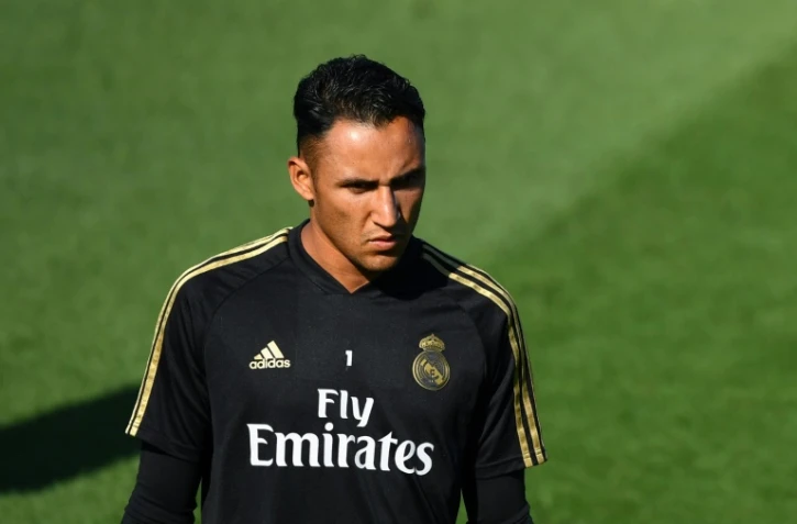 Le gardien du Real Madrid Keylor Navas en séance d'entraînement le 23 août 2019