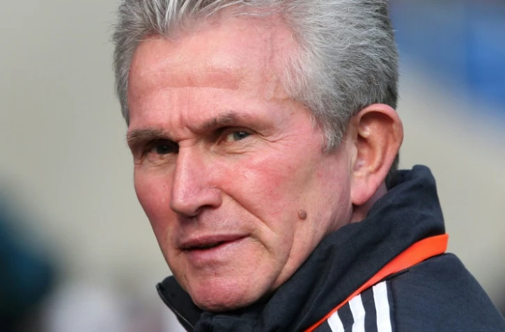 L'Allemand Jupp Heynckes, alors entraîneur du Bayern Munich, observe le match face à Hoffenheim, le 3 mars 2013 à Sinsheim   