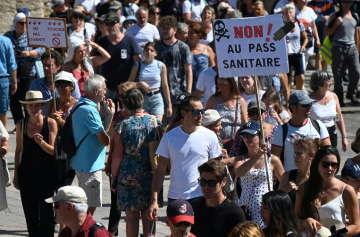 Manifestation contre le pass sanitaire à Montpellier le 28 août 2021