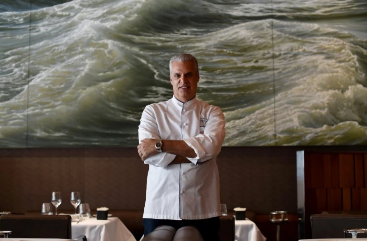 Le chef Eric Ripert dans son restaurant Le Bernardin Ă New York, le 29 novembre 2018