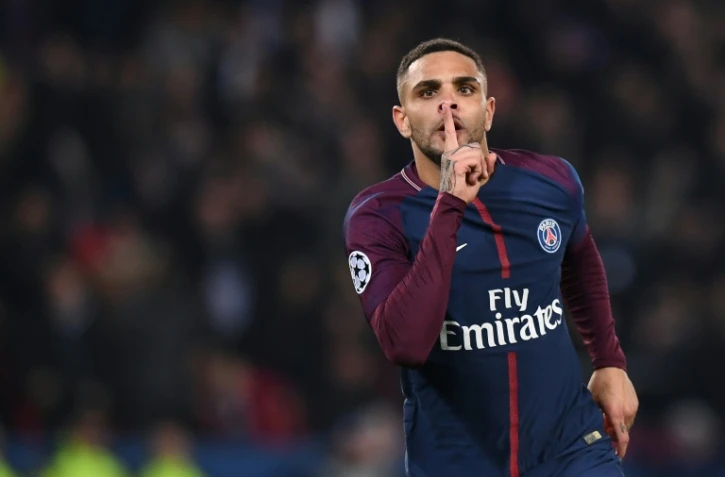 Le latéral du PSG Layvin Kurzawa, auteur d'un triplé face à Anderlecht, le 31 octobre 2017 au Parc des Princes