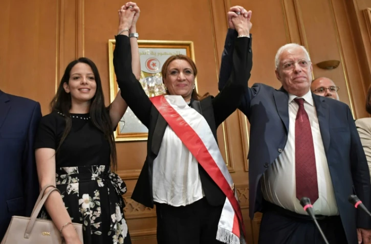 La nouvelle maire de Tunis, Souad Abderrahim, lors de son intronisation, le 3 juillet 2018