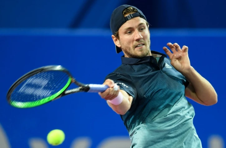 Le Français Lucas Pouille au tournoi de Montpellier, le 7 février 2019