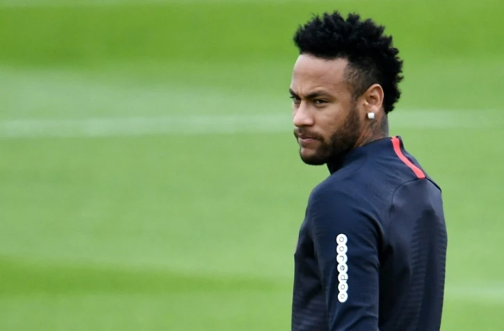 Le joueur du PSG Neymar en séance d'entraînement le 17 août 2019