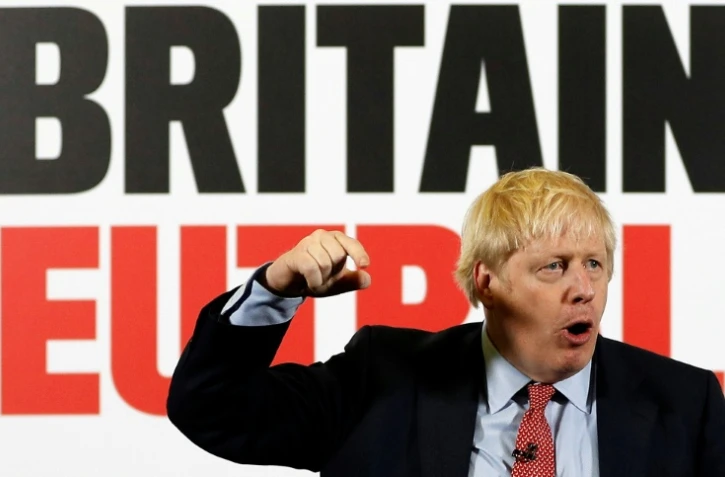 Le Premier ministre Britanniqueen campagne à Detling le 6 décembre 2019