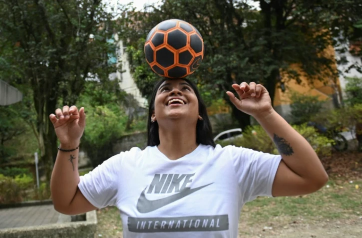 La Colombienne Maria Paula Rendon dans un parc près de sa maison à Itagui, le 20 septembre 2019