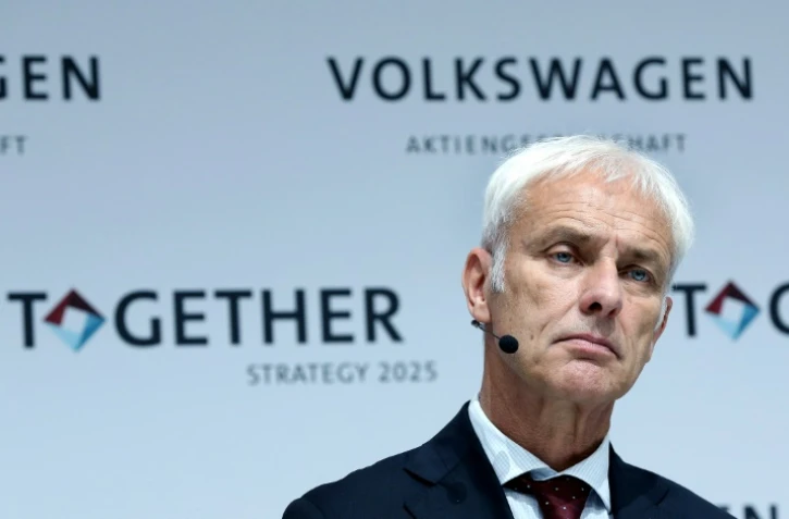 Le pdg de Volkswagen, Matthias Mueller, le 16 juin 2016 Ă Wolfsburg (Allemagne)
