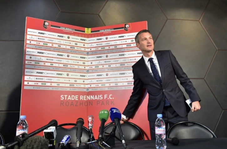 Le nouveau président de Rennes Olivier Létang, le 7 novembre 2017 au Roazhon Park