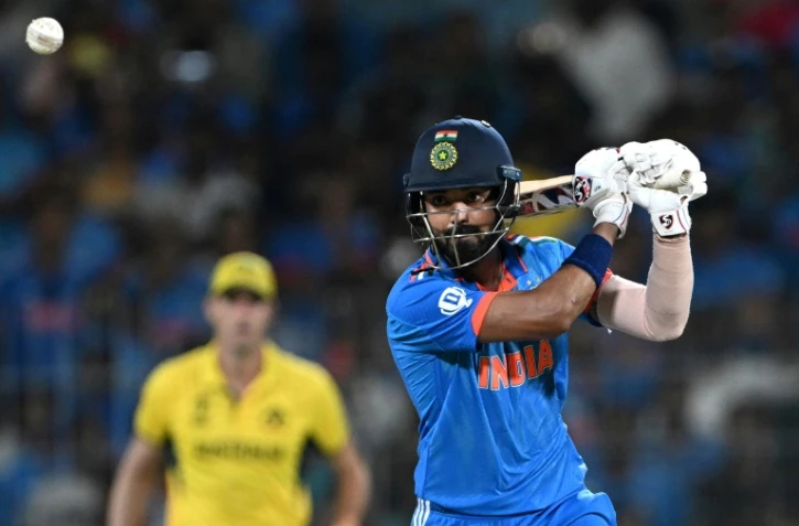 Un joueur indien lors d'un match de cricket contre l'Australie, le 8 octobre 2023 à Chennai