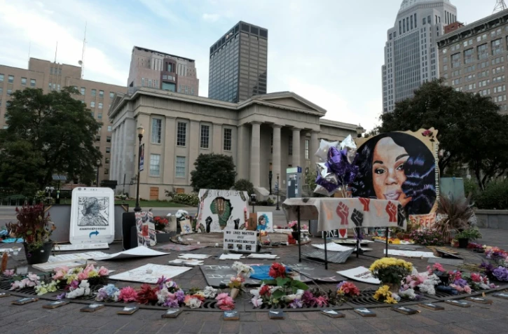 Un mémorial en l'honneur de Breonna Taylor, le 23 septembre 2020 à Louisville, dans le Kentucky