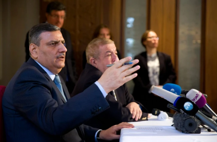 Le coordinateur de l'opposition syrienne, Riad Hijab à Londres le 10 février 2016