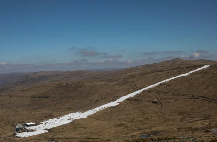 Vue de la station de ski d'Afrisk, dans les montagnes de Maluti, le 11 juillet 2018 au Lesotho