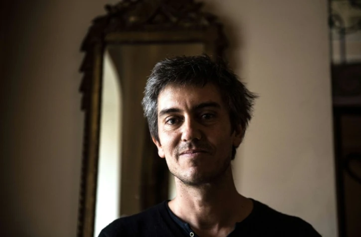 L'écrivain Sylvain Prudhomme lauréat du prix Femina, à Paris le 5 novembre 2019