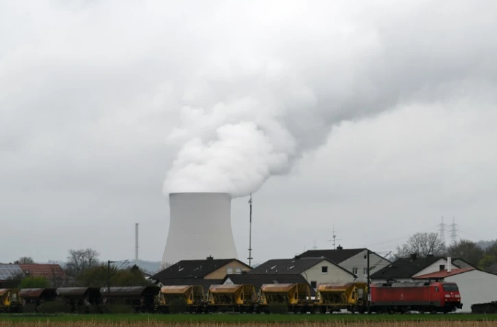 La centrale nucléaire d'Isar, à Essenbach, le 14 avril 2023 dans le sud de l'Allemagne