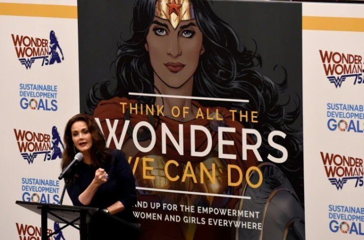L'actrice Lynda Carter, le 21 octobre 2016 aux Nations unies Ă New York