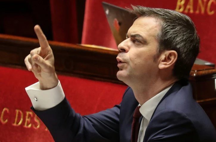Le ministre de la Santé Olivier Véran lors des débats au Parlement le 21 mars 2020