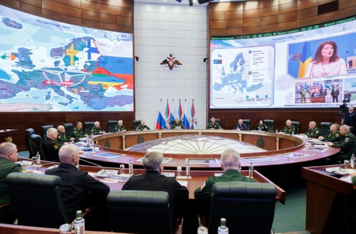 Le ministre russe de la Défense Sergueï Choïgou rencontre des hauts responsables militaires, le 9 août 2023 à Moscou