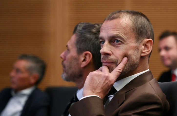 Aleksander Ceferin, président de l'UEFA, assiste au tirage au sort des huitièmes de finale de Ligue des champions, à Nyon, le 7 novembre 2022