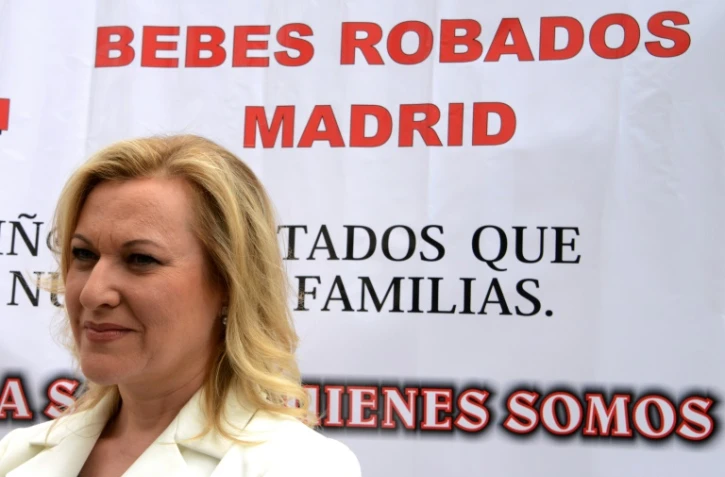 Inés Madrigal, présidente de l'association "Bébés volés" pour la région de Murcie, lors d'une manifestation à Madrid, le 18 juin 2013 