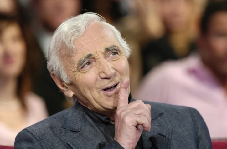 Charles Aznavour, à Paris le 23 janvier 2008