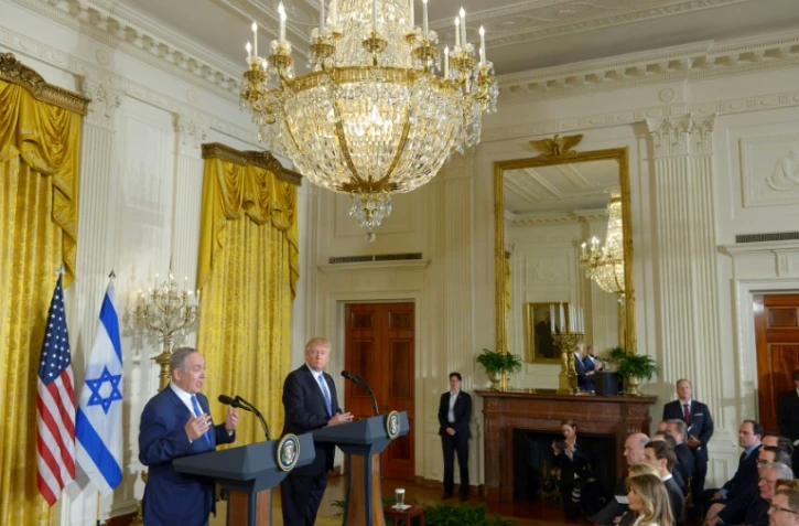 Le Premier ministre israélien Benjamin Netanyahu et le président américain Donald Trump, le 15 février 2017 à la Maison Blanche, Washington