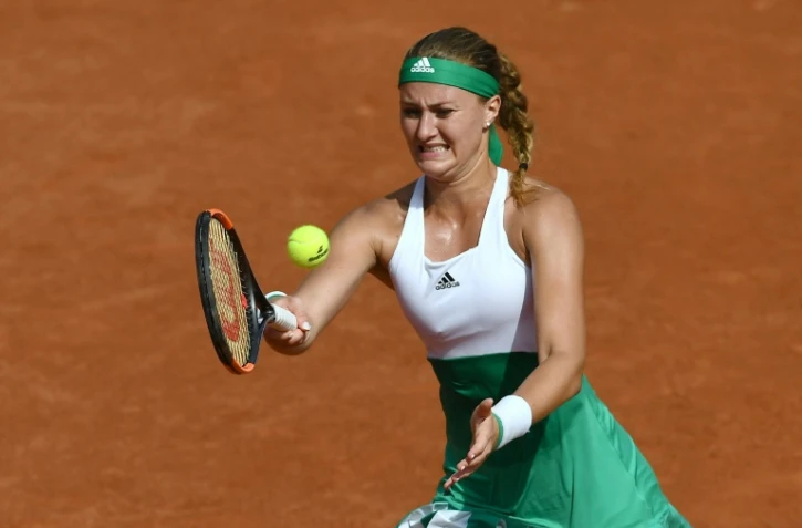 La Française Kristina Mladenovic face à l'Américaine Jennifer Brady lors du 1er tour de Roland-Garros, le 29 mai 2017 