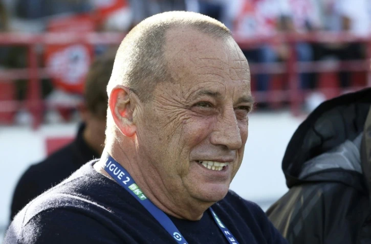 Alain Orsoni, alors président du club de football d'Ajaccio (ACA), le 14 mai 2022 à Ajaccio