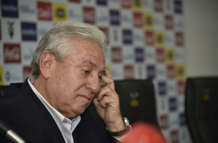 L'ancien président de la Fédération équatorienne de football (FEF) Luis Chiriboga, le 1er juin 2015 à Quito