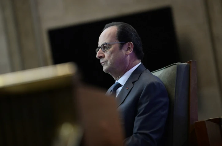 Le président français François Hollande à Paris, le 28 octobre 2016
