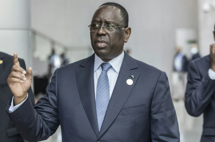 Le président sénégalais Macky Sall à une réunion de l'Union africaine à Addis Abeba le 19 février 2023