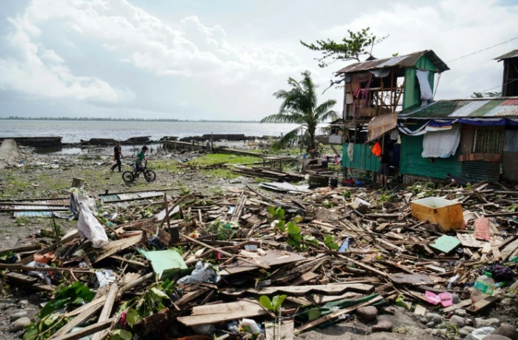 Une maison dévastée par le typhon Phanfone à Tacloban (Philippines) le 25 décembre 2019