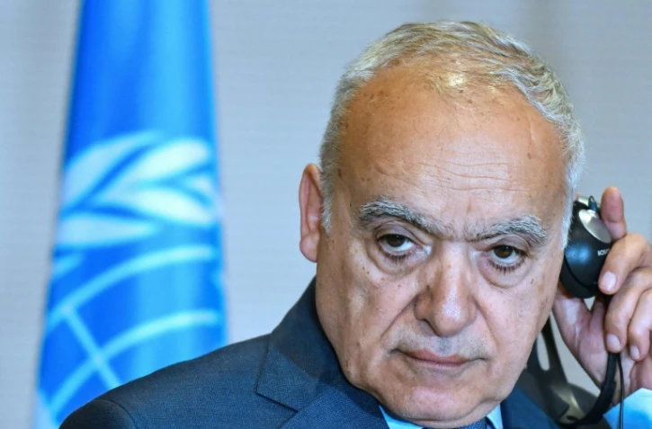 L'envoyé spécial des Nations unies pour la Libye, Ghassan Salamé, lors d'une conférence de presse à Rome, le 24 avril 2019