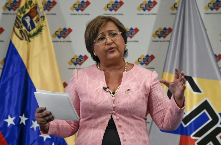 La présidente du Conseil national électoral (CNE) Tibisay Lucena le 9 août 2016 à Caracas